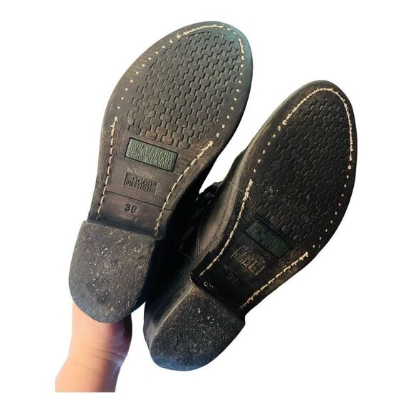 GOLDEN GOOSE Short Biker Boot w/ Braid black leather sz 38 buckle GGDB authentic - Picture 11 of 16